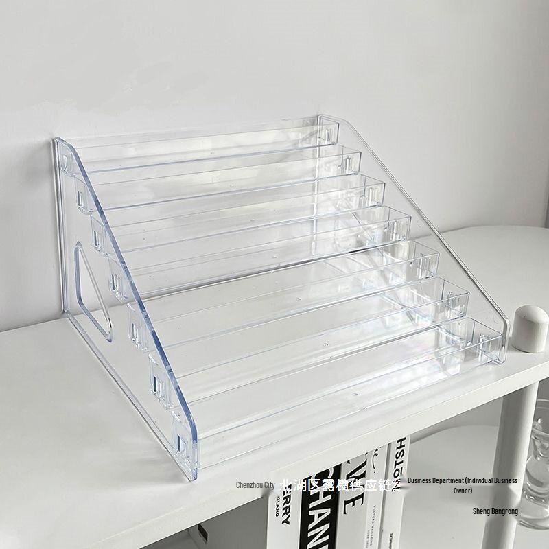 Transparent Acrylic Desktop Display Rack for Badges and Storage