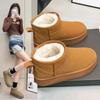 Short Snow Boots Women's Winter New Large Cotton Shoes Piled Thickened Bread Shoes Cotton Boots Women's Boots