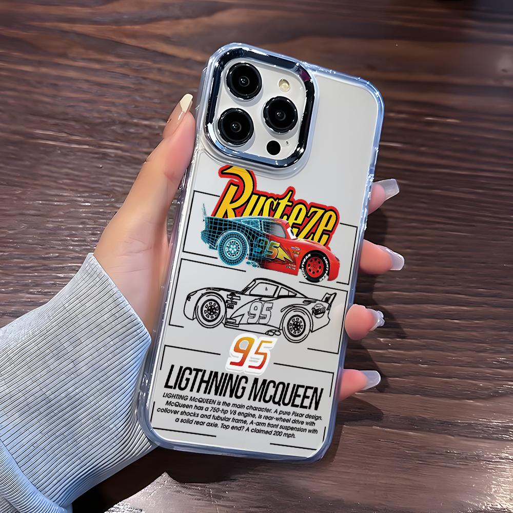 Cartoon Cars McQueens Sallys Phone Case for Apple iPhone 17 Air 16 16e 15 14 13 12 11 Pro Max X Xs XR 8 Plus Luxury Clear Cover