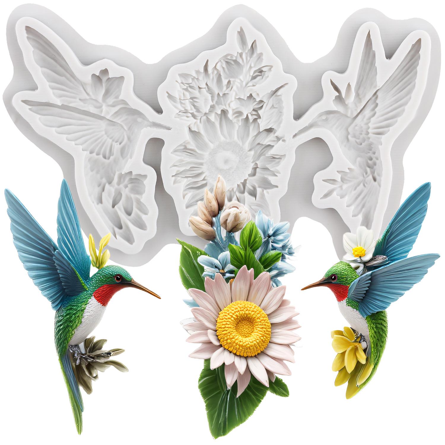 

Силиконовая форма Колибри Цветок Маргаритки Формы для мастики Инструменты для украшения торта Топпер для кекса Конфета Сахарная мастика Гам-паста Полимерная глина серый