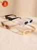 4PCS Rectangular Frame Women Sunglasses Daily Life For Men Vacation Outfits Fashion Glasses.