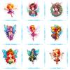 50 Flower Fairy Elf Stickers New Creative Angel Wings Little Fairy Girl Stickers