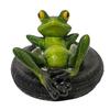 Floating Frogs For Ponds Cute Frogs Statues Garden Pond Ornament Figurine Floating Decoration Resin Miniature Frogs Statue
