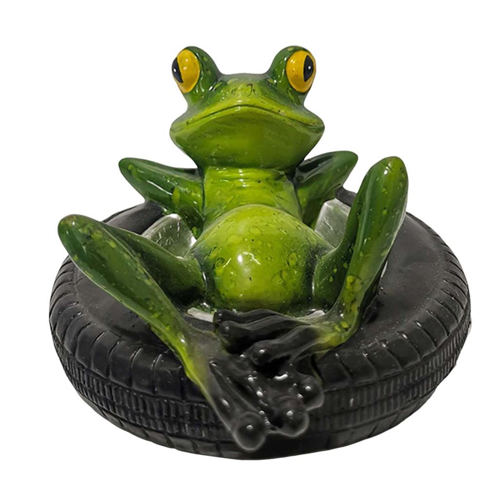 Floating Frogs For Ponds Cute Frogs Statues Garden Pond Ornament Figurine Floating Decoration Resin Miniature Frogs Statue