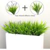 Alyptus 12 Bundles Artificial Plants Outdoor Fake Monkey Grass with Flowers for Pot UV Resistant Plant Decor for Window Garden Patio Hanging Planter