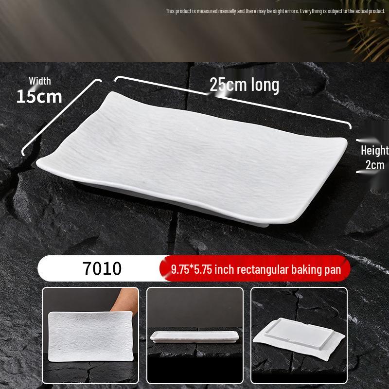 Melamine Faux Porcelain Plates for Hot Pot, Sushi, BBQ & Dessert