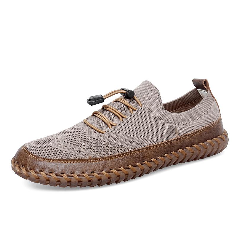 Men s Breathable Flyknit Slip-on Mesh Sneakers 39