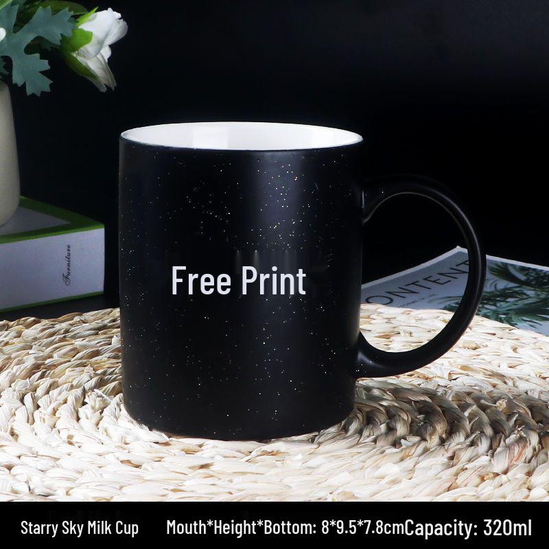 Kreative Keramiktasse mit individuellem Logo für Thermotransfer und Werbegeschenk