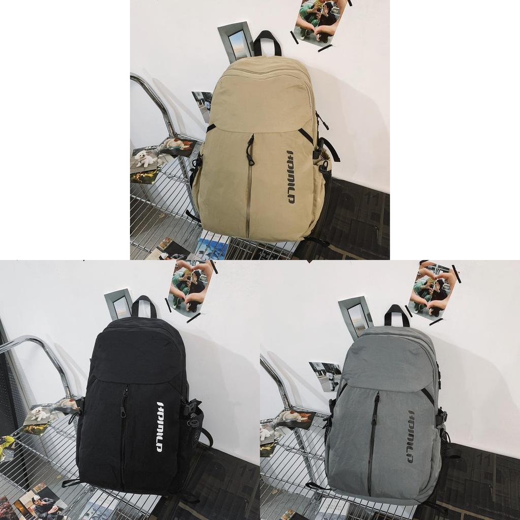 Minimalist Nylon Casual Backpack With Design For Students And Teens