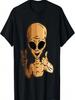 Alien Peace Sign Black History Month Funny UFO T-Shirt
