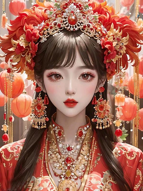 Pintura Diamante Antiga Beleza Chinesa Faça Você Mesmo Quadrado Completo Redondo Broca Strass Bordado Linda Mulher Mosaico Ponto Cruz Kits FG1915