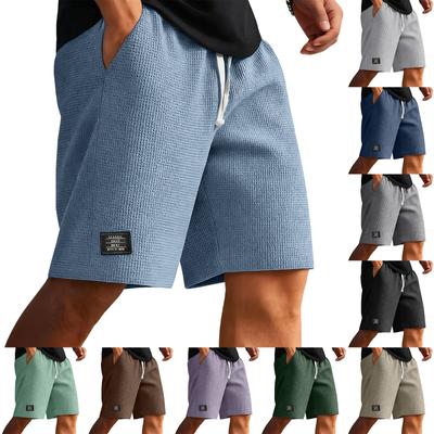 Men's Casual Shorts Elastic Waist Drawstring Beach Running Workout Short Lightweight Loose Summer Shorts