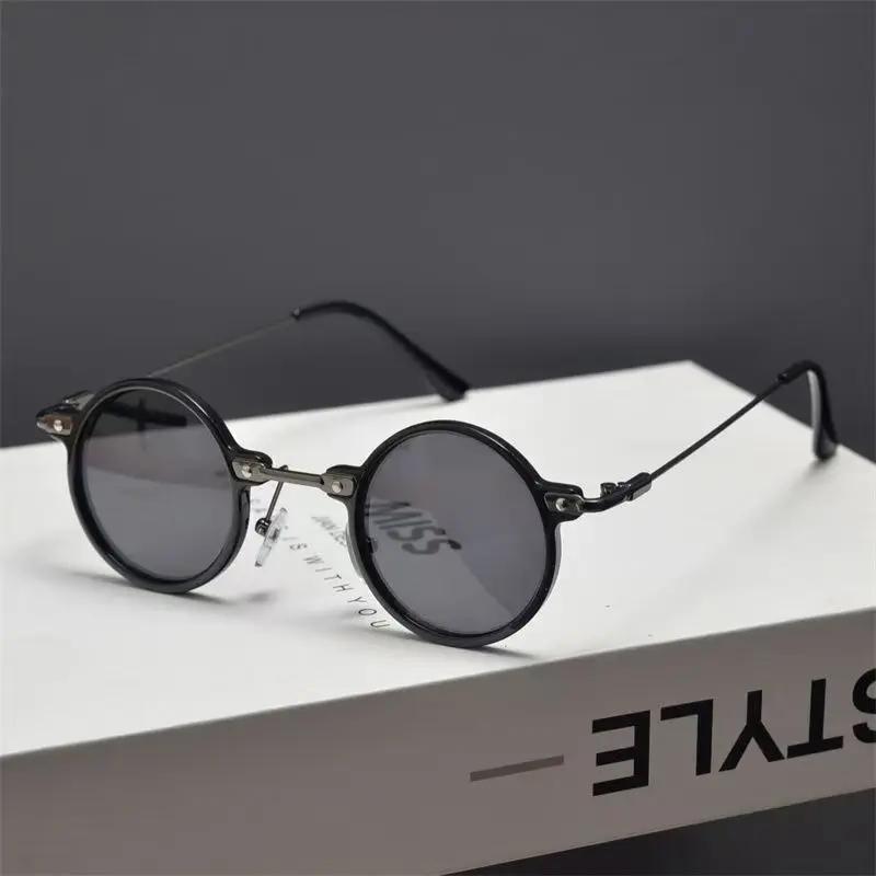 Vintage Designer Outdoor Woman Sunglasses Men Round Fashion Titanium High Quality Sun Glasses Man Uv Protection Glasses