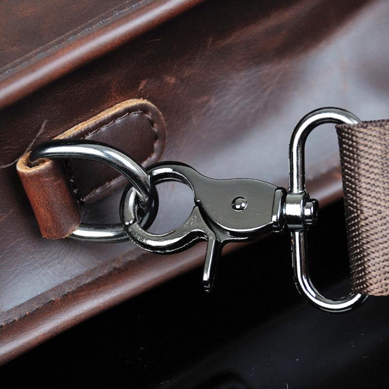 The New Korean Version of The Men's Crazy Horse Leather Shoulder Bag Leisure Travel Retro Large-capacity Men's Bag Shoulder Crossbody Bags