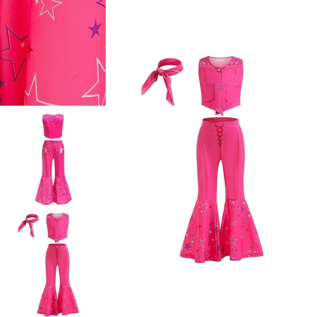 New Barbie Cosplay Costume Set For Girls Princess Style Cute Printed And Multicolor