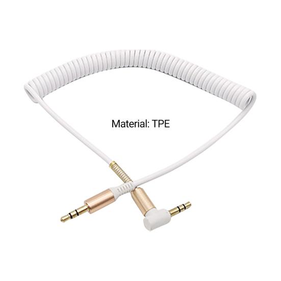 Audio Cable HIFI Plug Play Clear Sound Quality Telescopic 3.5mm Male To Female