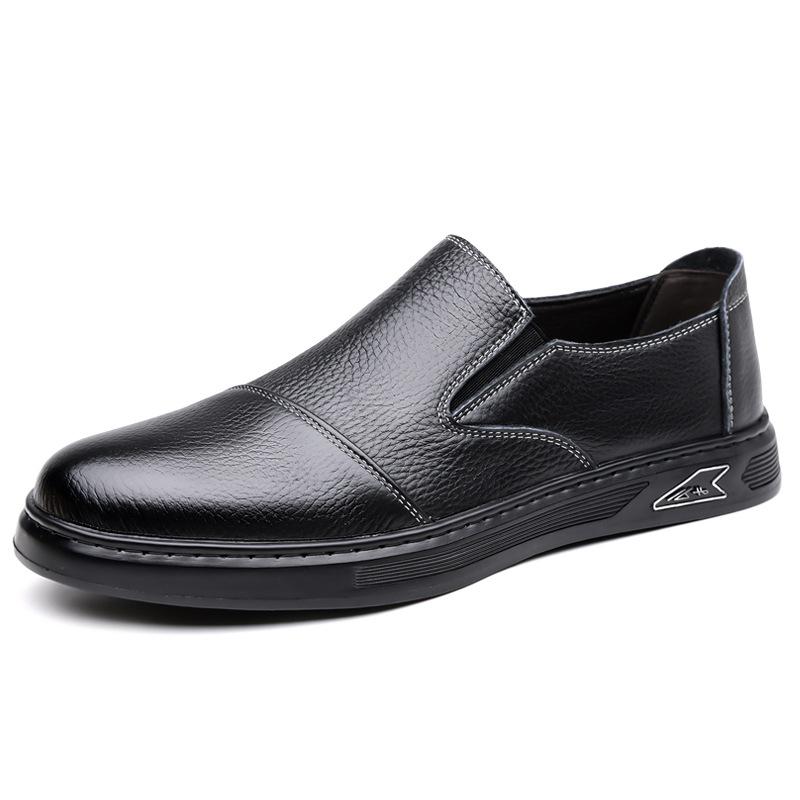 Leather shoes men's spring leather business dress small leather shoes foreign trade casual soft leather soft sole British loafers