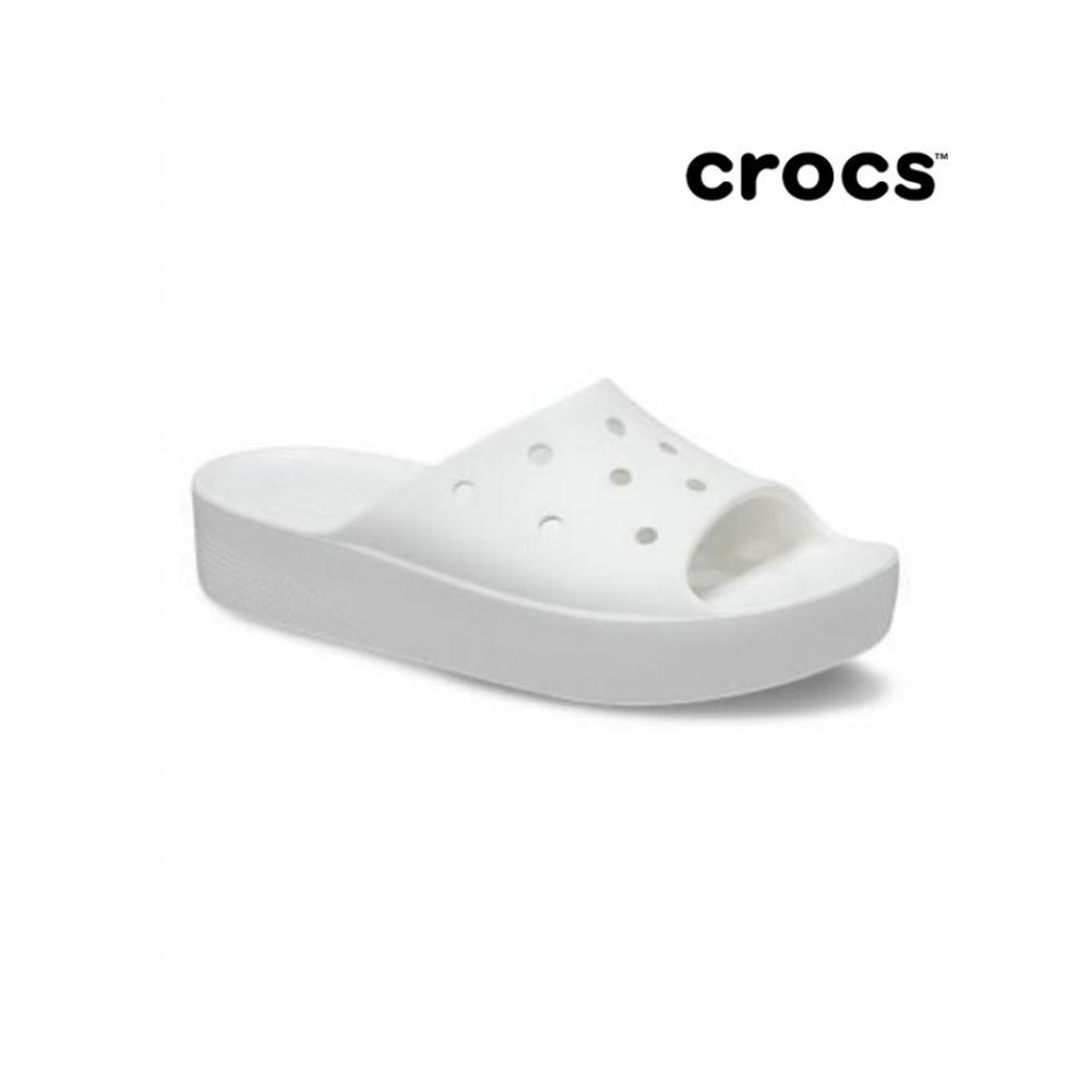 CrocS Women S claSSic Platform SlideS White 208180 100