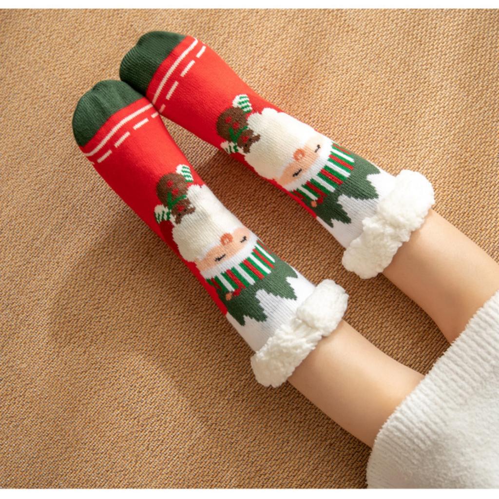 Christmas Socks, Floor Socks, Winter Socks, Snow Socks, Plush Socks, Coral Socks, Home Socks, Sleep Socks
