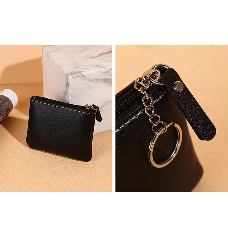 Damen Kleine Geldbörse Tasche Portemonnaie Kleingeldfächer Reißverschluss Geldbeutel Kinder Mini Geldbörsen Leder Schlüsselanhänger Clutch Beutel Cartera