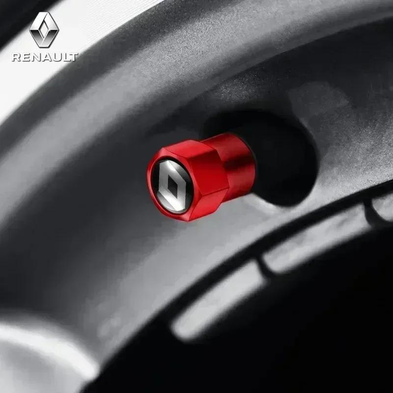 Hub Caps New 4Pcs Car Wheel Tire Valve Caps Air Stem Covers Accessories For Renault RS Megane 2 3 Twingo Clio Talisman Captur Tr