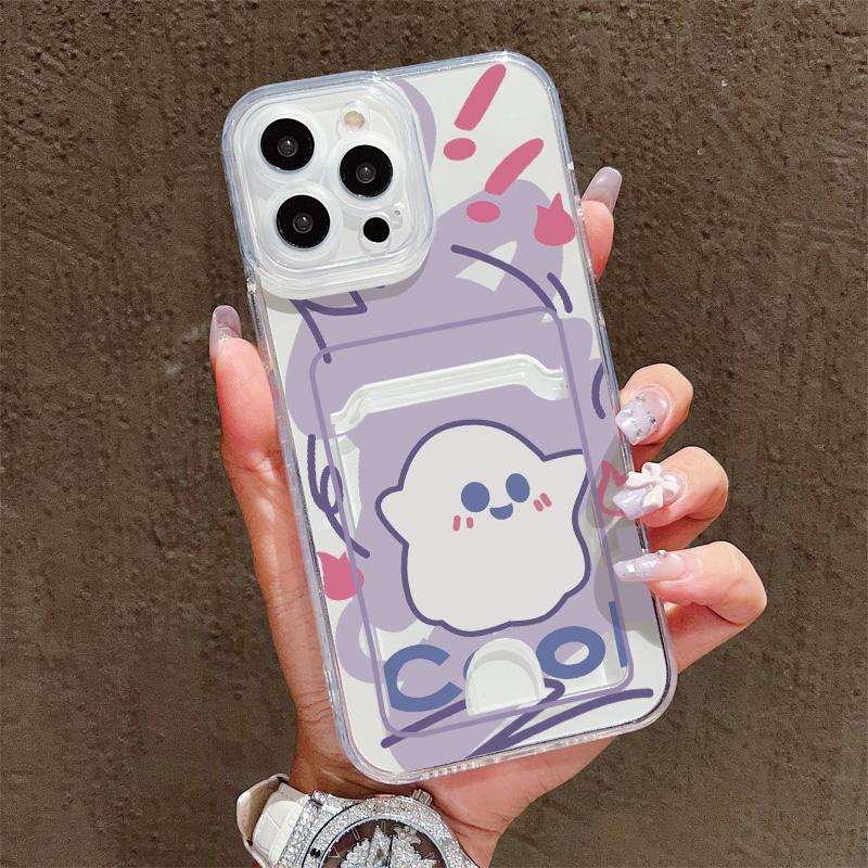 

Силиконовый чехол-карман для карт для Infinix Note 30 Xiaomi Redmi Note 14 iPhone 17 Air 16 15 Oppo Reno 13F 14F Чехол Прозрачный бампер для телефона Honor X8A (4G)