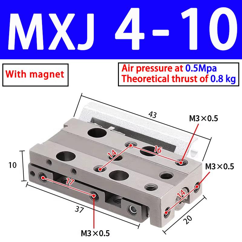 With Magnet Original MXJ Mini Single Axis Aluminum Alloy Air Sliding Table Pneumatic Cylinder MXJ4 MXJ6 MXJ8-5/10/15/2-C/CS/CT/P
