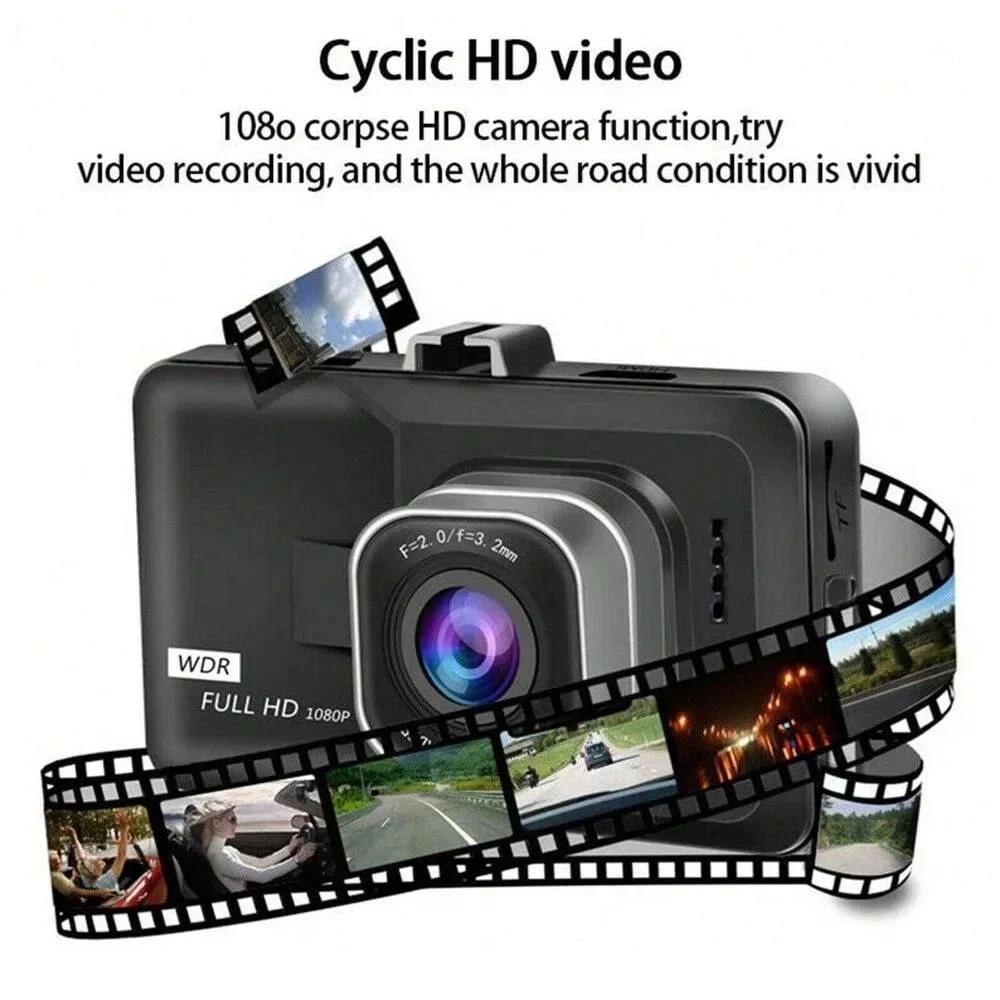 1080P Full HD Car Dash Cam - 2" Screen with G-Sensor, Night Vision, Wide Angle & 24H Parking Mode+