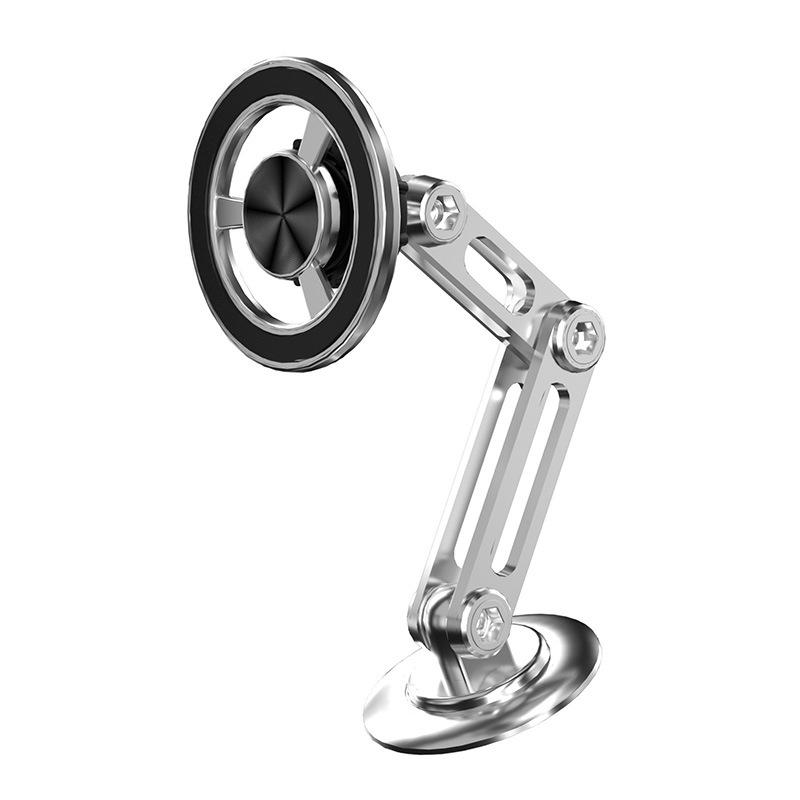 All-Metal 360° Rotating Magnetic Car Phone Holder with Mechanical Arm