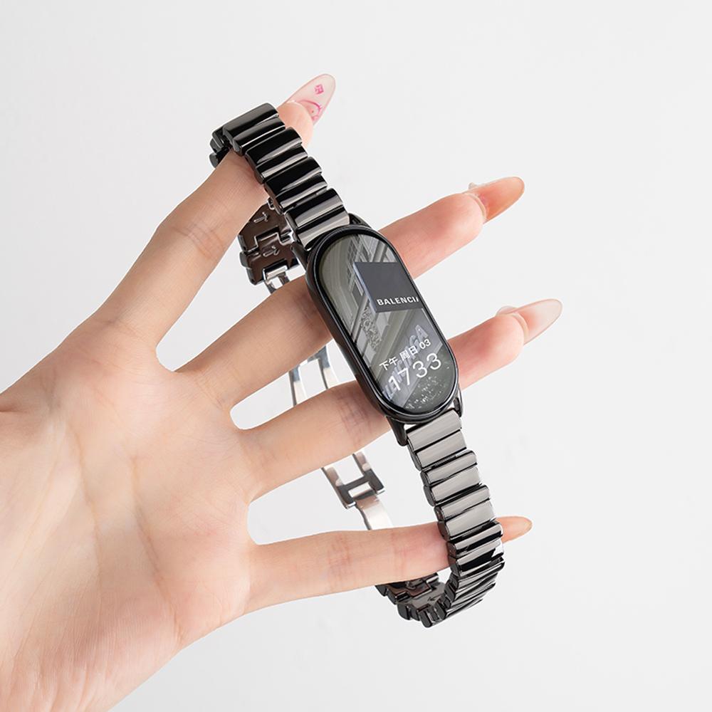 

Петля из нержавеющей стали для ремешка Mi Band 9/8 для Xiaomi Mi Band 9, сменные ремешки Correa для Miband 9, ремешки для Xiaomi 8 Mi Band 9 чёрный