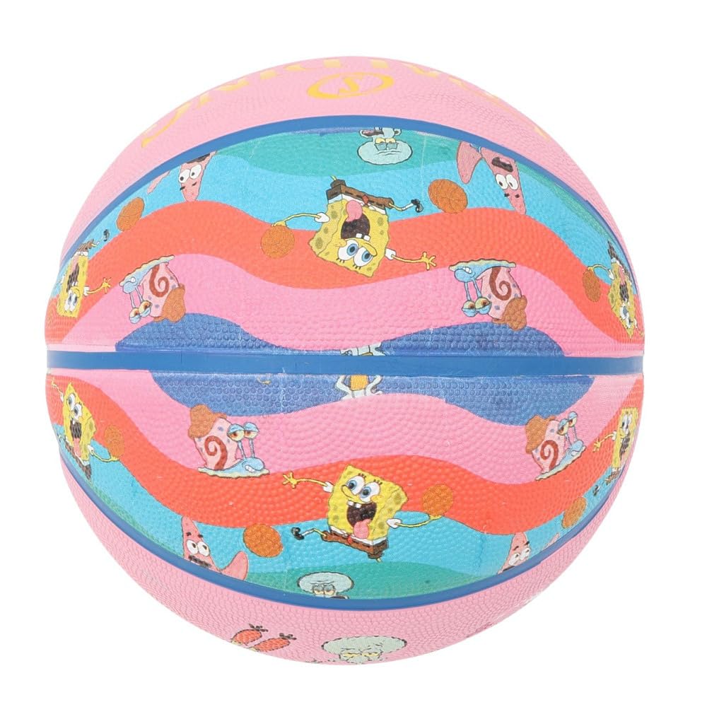 SPALDING SpongeBob SquarePants Character Rubber, Size 5, 85-043J, Basketball, Outdoor Use, Collaboration