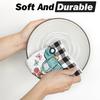 Artoid Mode Buffalo Plaid Gnome Egg Truck Bunny Rabbit Easter Kitchen Towels Dish Towels, 18x26 Inch Seasonal Spring Decoration Hand Towels Set of 2
