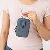 Portable Multifuctional Canvas Coin Purse Solid Color Square Earphone Bag Lightweight Card Holder Mini Storage Bag Unisex