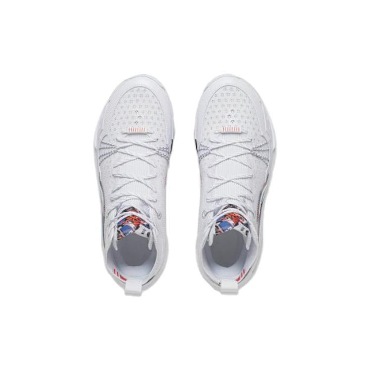 Li Ning Wade 808 Ultra Abrasion Resistant Breathable High Top Basketball Shoes Men's White ABAU013-3