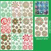 9 Sheets Christmas Colorful Window Glass Stickers Decorations Candy New