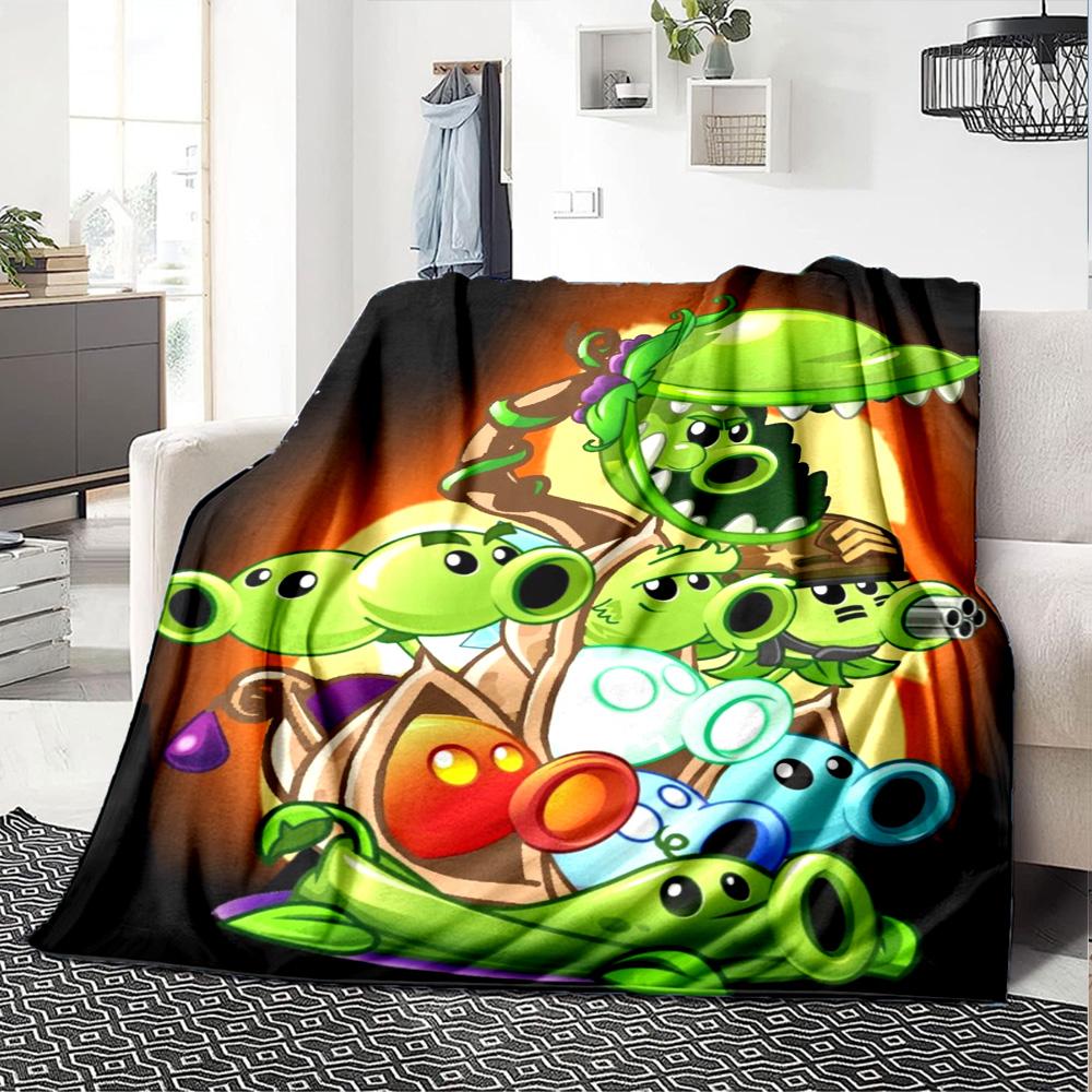 Plants Vs. Zombies Blanket Warmthful Decor Suitable for Livingroom Chair Picnics for All Occasions Modern Unique Gift for Family and Friends Camping