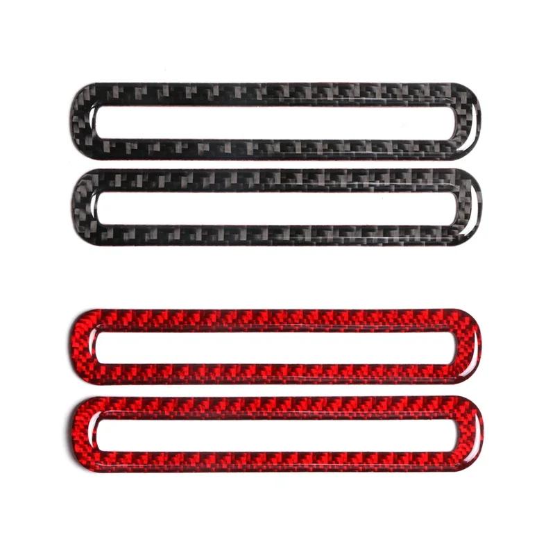 For Ford Mustang GT 2015-2019 Carbon Fiber Car Interior Door Air Condition Outlet Vent Panel Cover Trim Stickers Accessories