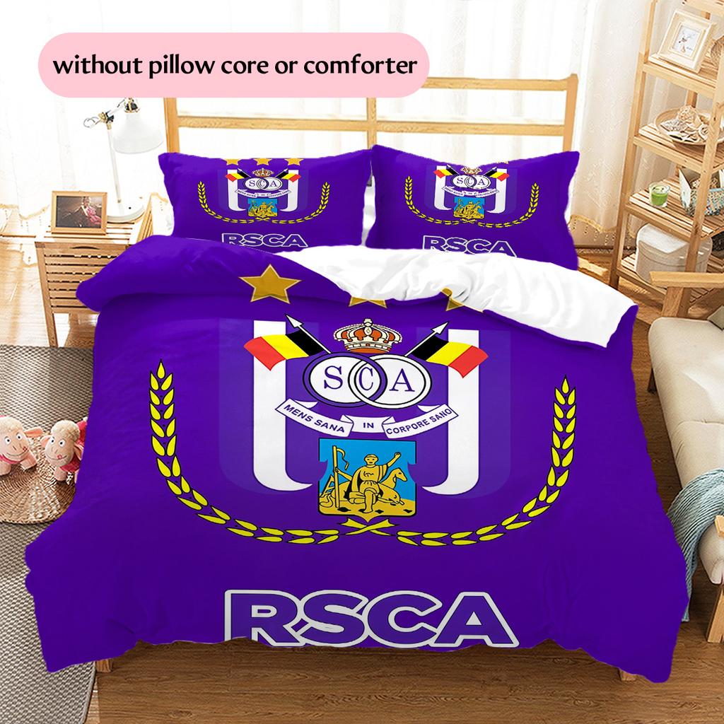 RSC Anderlecht  Pattern Bedding Quilt Set  Home Decoration  Gift (1 * duvet cover + 2 * pillowcase  without core)
