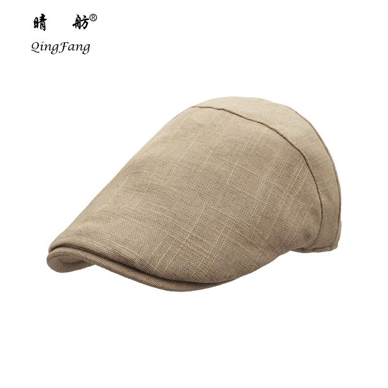 Daily literary style forward hat men's new linen beret retro casual painter newsboy hat