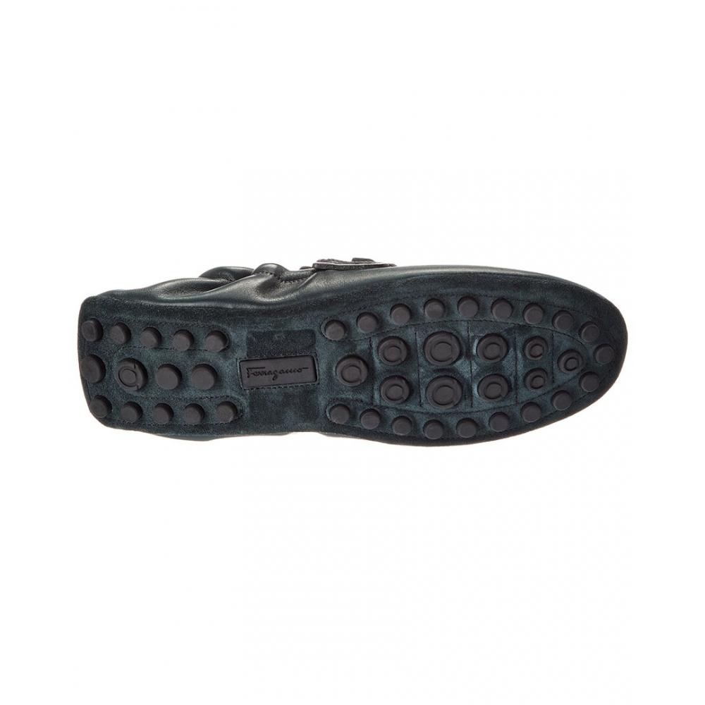 Salvatore Ferragamo Ferragamo Asture Leather Loafer Blue