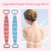 Body Silicone Brush Scrub Exfoliating Back Scrubber Bath Belt  Extended Skin Clean Brushes for Men Women Bath Scrub Clean Tool