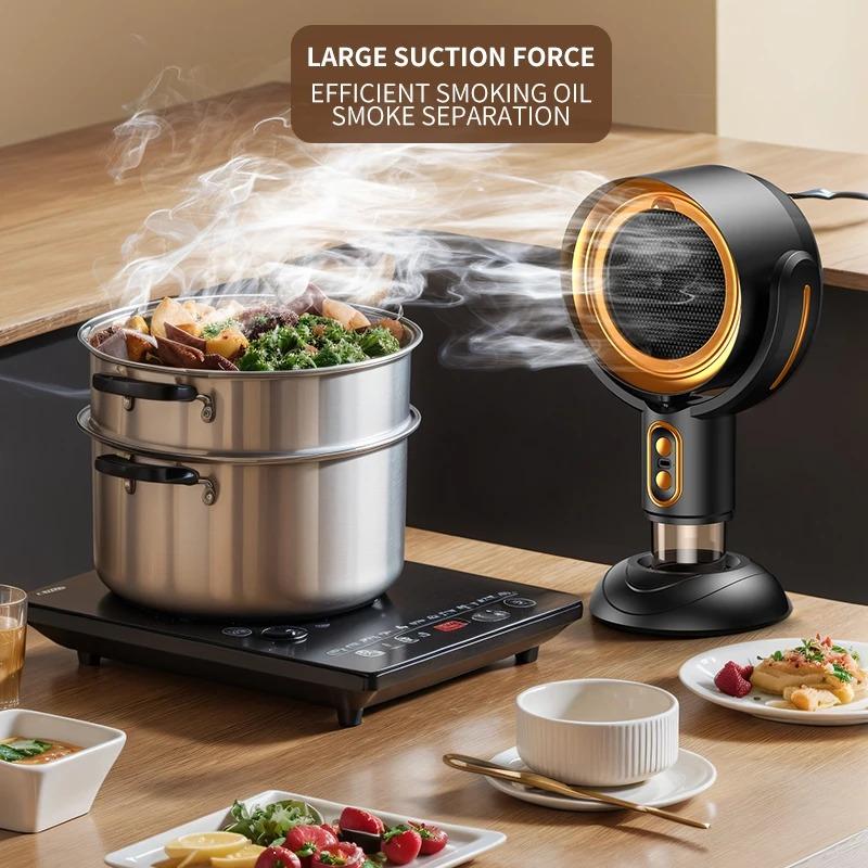 Portable Mini Exhaust Hood Desktop Range Hood Exhaust Fan Suction Powerful Countertop Apartment Kitchen Camping Exhaust Fan New