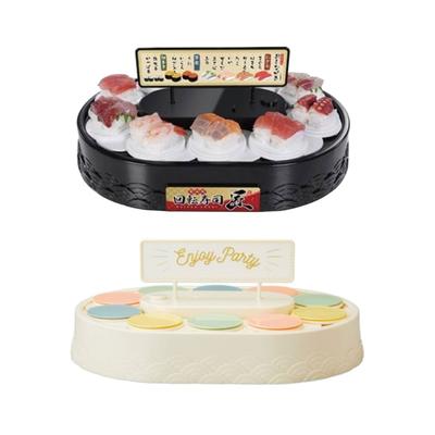 Automatic Rotating Dessert Display Stand Rotary Sushi Machine Cupcakes Macarons Turntables Birthday Party Decoration