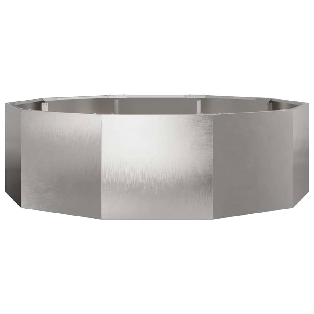 Plant Pot Silver 120 X 120 X 35 Cm Stainless Steel