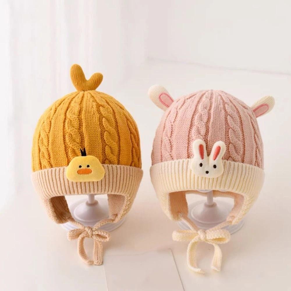Cold-Resistant Toddler's Plush Knitted Hat Breathable Kids Ear Protection Hat Winter Season