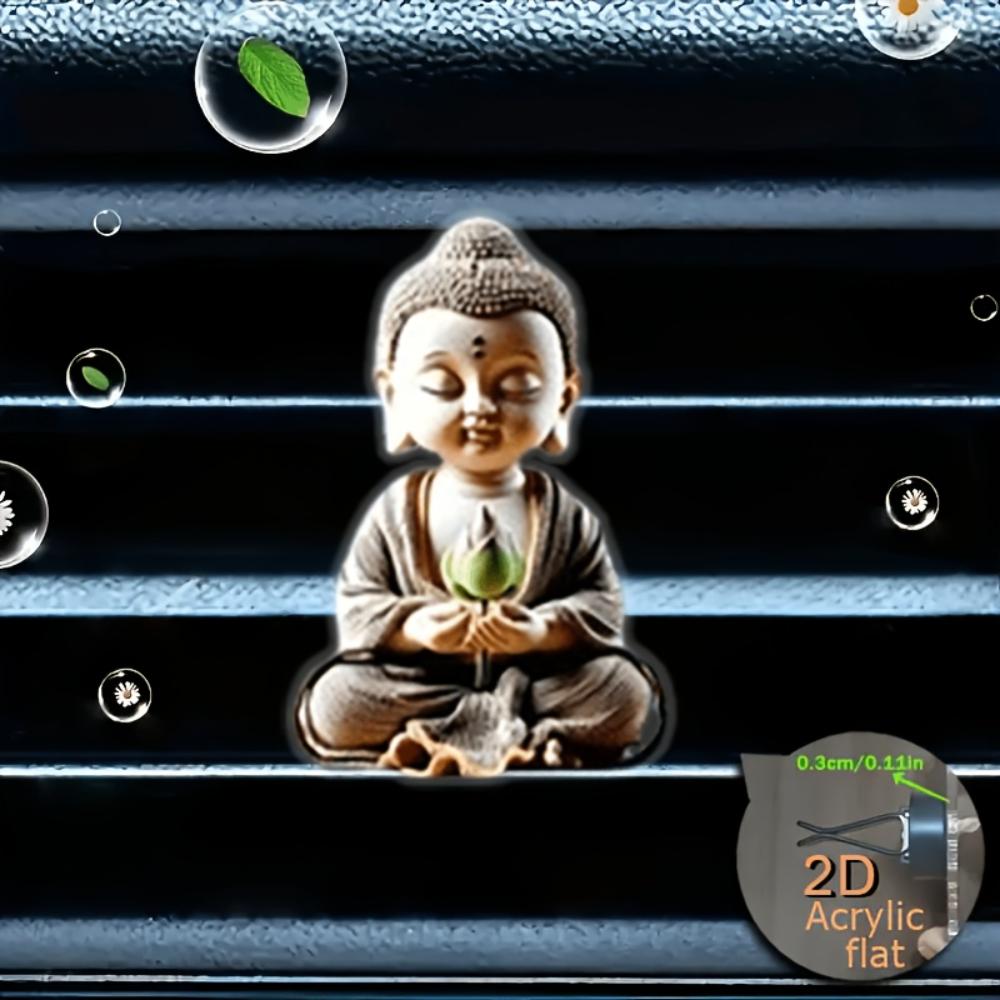 2D flat buddha car vent clip decorative diffuser (fragrance not included), car interior decoration, aromatherapy clip, ideal for holiday gifts