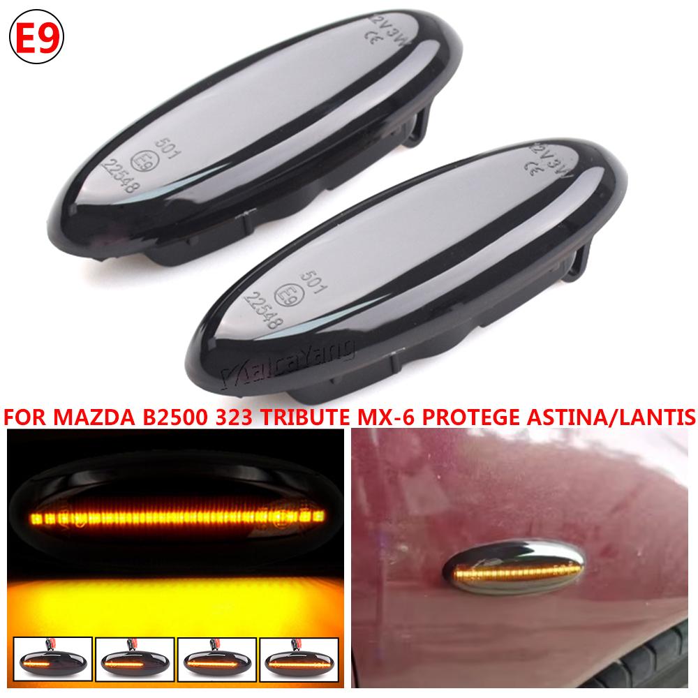 For Mazda 323 Premacy MX-6 Tribute Protege B2500 Pick up Astina Lantis Sequential Blinker LED Lamp Side Marker Light B01W-51-120