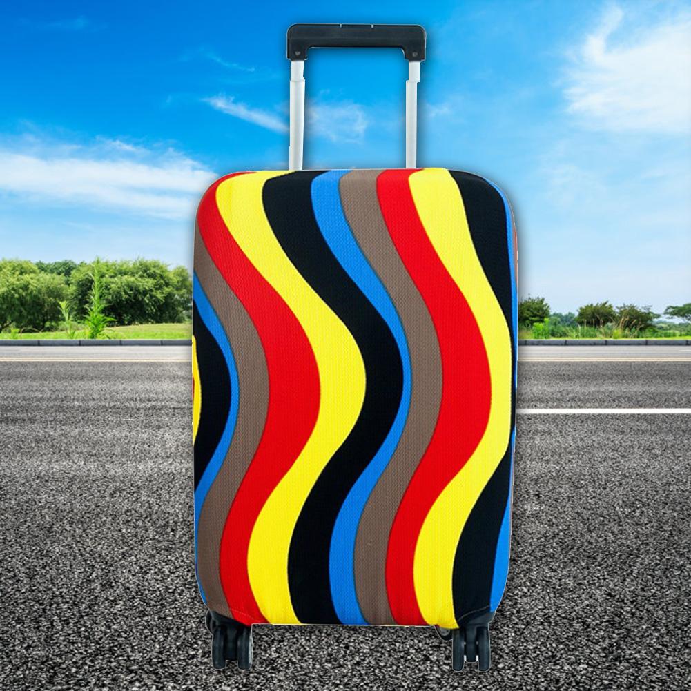Anti Scratch Dustproof Suitcase Cover Elastic Seersucker Print Luggage Protector