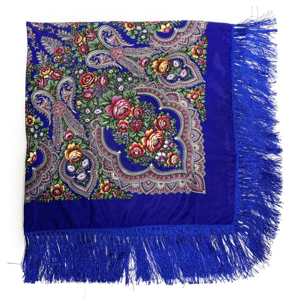 Fashionable Ethnic Printed Shawl - Warm, Large Square Scarf for Autumn/Winter, Travel & Sun Protection