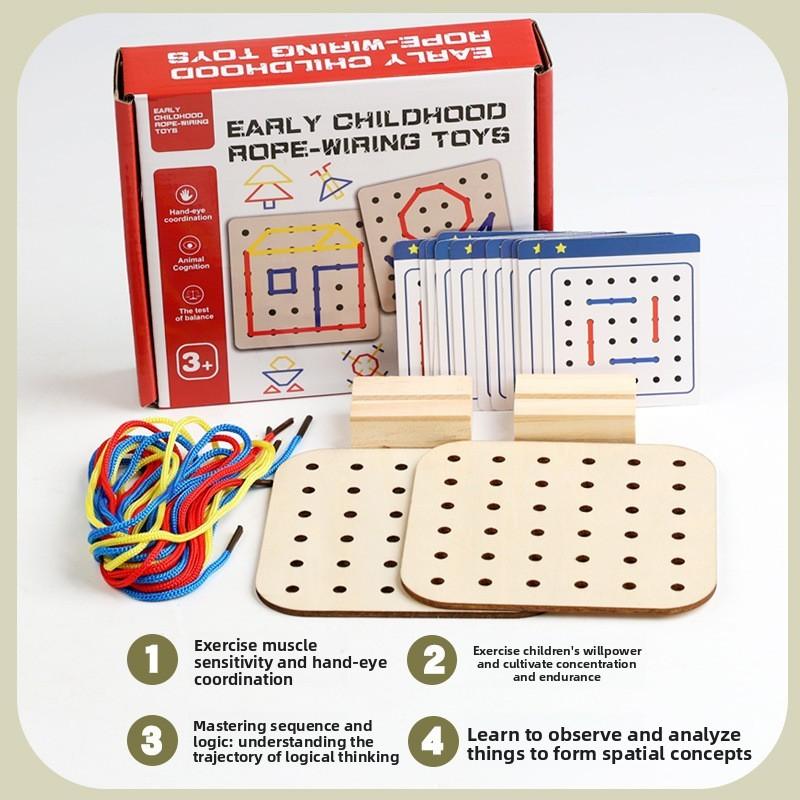 Wooden Wiring Board Toys Toy For Early Childhood Development And Handeye Coordination